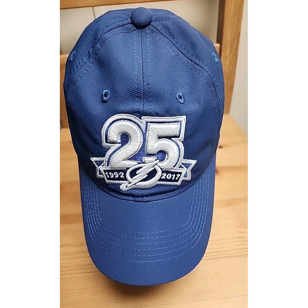 Tampa Bay Lightning Adidas Hat Mens Blue Adjustable NHL 25th Anniversary Cap